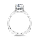 Floating Hidden Halo Solitaire Diamond Engagement Ring